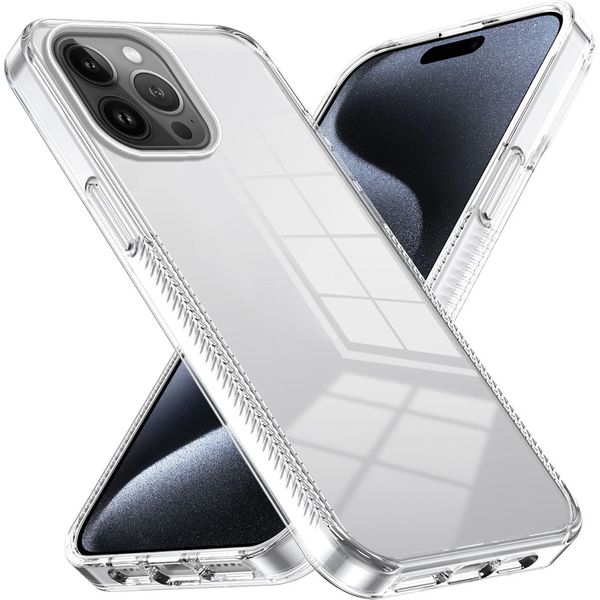 Custodia Per Iphone 13 Pro Max Antiscivolo Crystal Clear Antiurto Tpu Bumper Custodia Per Cellulare Trasparente-image