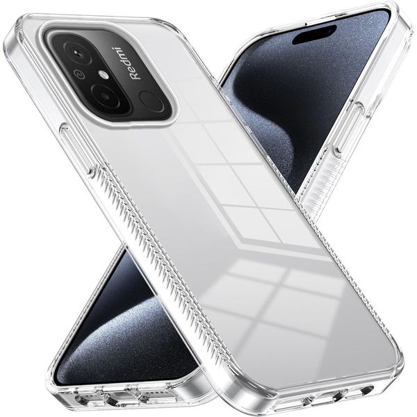 Custodia Per Xiaomi Redmi 12C Custodia Protettiva In Tpu Antiscivolo, Trasparente, Antiurto Trasparente-image