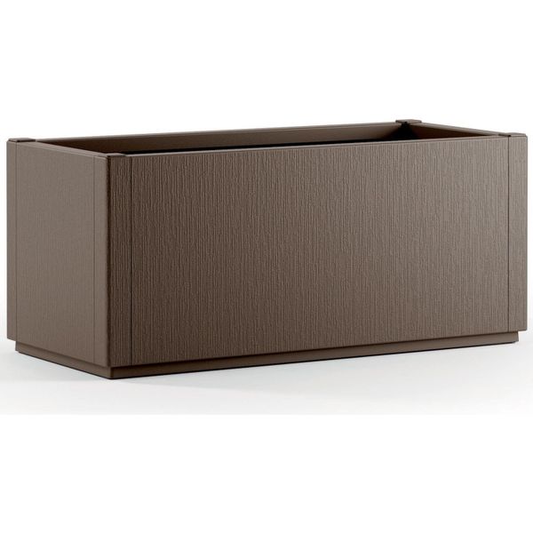 Casaria® Fioriera Da Esterno Ethica In Plastica 80L 80X36X35Cm Base Drenante Fioriere Da Giardino Vaso Grade Per Fiori Vasi Per Piante Rettangolari-image