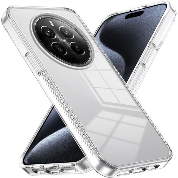 Custodia Per Realme 12 Pro+ Antiscivolo Crystal Clear Antiurto Tpu Bumper Custodia Per Cellulare Trasparente-image