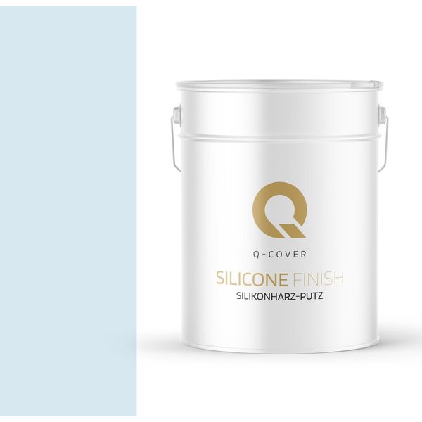 Intonaco In Resina Siliconica | 15 Kg 2 Mm Bianco-Blu Roll-On Intonaco Siliconico | Intonaco Per Facciate | Intonaco A Raschietto Intonaco Strutturato Intonaco Finito Pareti E Soffitti In Gesso-image