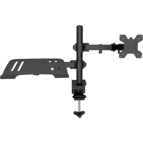 Supporto Doppio Per Monitor, Rotazione Di 360 Gradi, Supporto A Parete Per Monitor + Supporto Per Posizionamento Del Monitor, Adatto Per Monitor Da 17-32 Pollici, Supporta Il Sollevamento-image