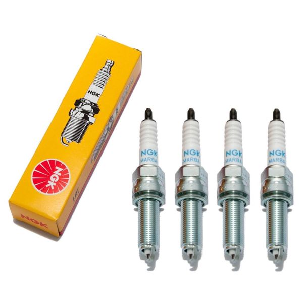 Set Di Candele Ngk 4X LMAR8A-9 Candela Di Accensione Con Soppressione Delle Interferenze, Filettatura Extra Lunga 26,5 Mm Ø 10,0 Mm Esagono 14,0 Mm, Distanza Tra Gli Elettrodi 0,90 Mm, Potere Calorifico 8, 4313-image