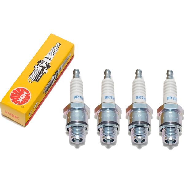 Set Di Candele Ngk 4X BR7HS Con Soppressione Delle Interferenze, Filettatura Corta 12,7 Mm Ø 14,0 Mm Esagono 20,8 Mm, Distanza Tra Gli Elettrodi 0,75 Mm, Potere Calorifico 7, 4122 / 4737 / 5417 / 7852-image