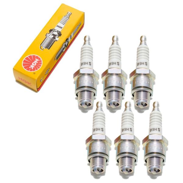 Set Di Candele Ngk 6X B9HS, Filettatura Corta 12,7 Mm Ø 14,0 Mm Esagono 20,8 Mm, Distanza Tra Gli Elettrodi 0,75 Mm, Potere Calorifico 9, 5810-image