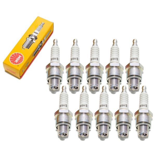 Set Di Candele Ngk 10X B9HS, Filettatura Corta 12,7 Mm Ø 14,0 Mm Esagono 20,8 Mm, Distanza Tra Gli Elettrodi 0,75 Mm, Potere Calorifico 9, 5810-image
