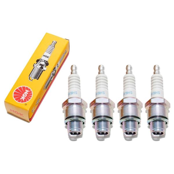Set Di Candele Ngk 4X BR9HS Con Soppressione Delle Interferenze, Filettatura Corta 12,7 Mm Ø 14,0 Mm Esagono 20,8 Mm, Distanza Tra Gli Elettrodi 0,75 Mm, Potere Calorifico 9, 4522-image