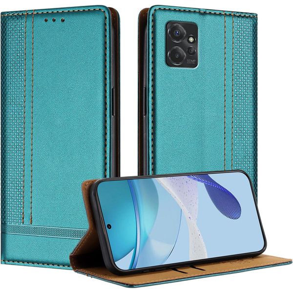 Custodia Per Motorola Moto G Power 5G 2023 In Pelle Flip Cover Con Funzione Stand Verde-image