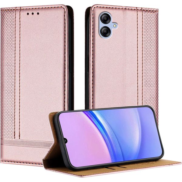 Custodia Per Cellulare Per Samsung Galaxy A04E Custodia Protettiva Flip-Up In Pelle Con Funzione Stand Rosa-image