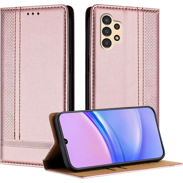 Custodia Per Samsung Galaxy A04S A04 A13 5G/4G In Pelle Con Funzione Stand Rosa-image