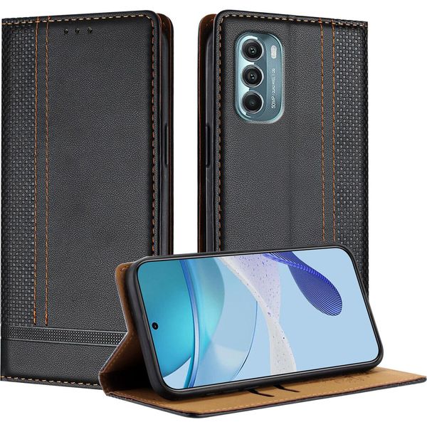 Custodia Per Motorola Moto G Stylus 5G 2022 Custodia Flip In Pelle Con Funzione Stand Nero-image