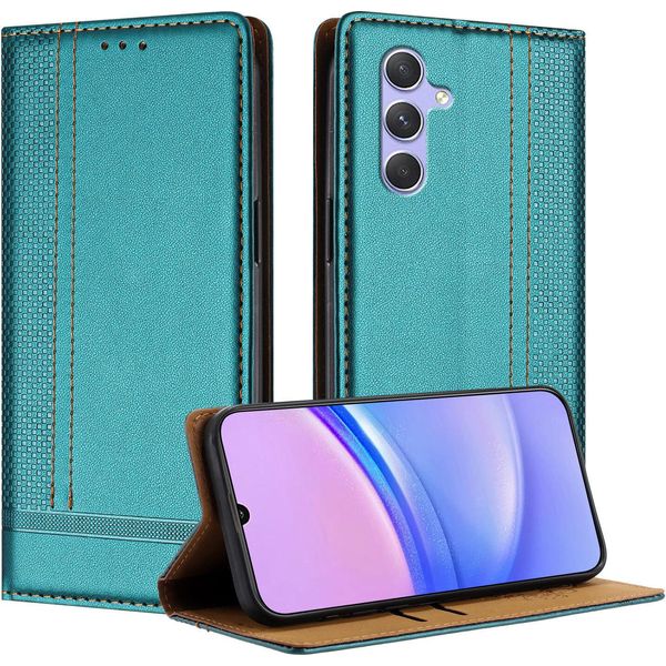Custodia Per Telefono Cellulare Per Samsung Galaxy A54 5G In Pelle Flip Custodia Protettiva Con Funzione Stand Verde-image