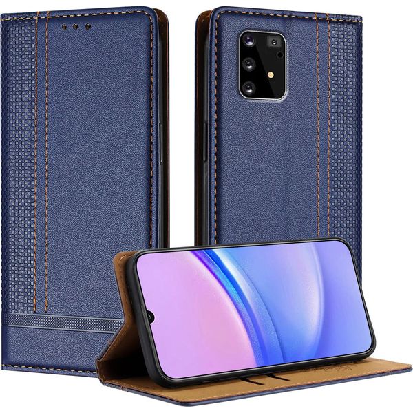 Custodia Per Telefono Cellulare Per Samsung Galaxy S10 Lite In Pelle Flip Custodia Protettiva Con Funzione Stand Blu-image