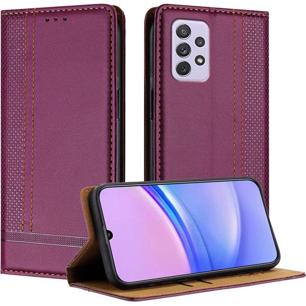 Custodia Per Telefono Cellulare Per Samsung Galaxy A72 In Pelle Flip Custodia Protettiva Con Funzione Di Stand Viola-image