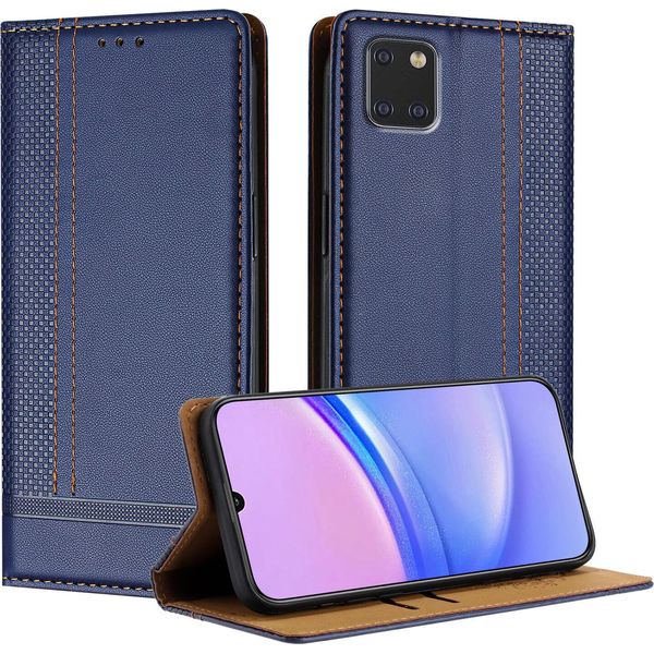 Custodia Per Telefono Cellulare Per Samsung Galaxy Note 10 Lite In Pelle Flip Custodia Protettiva Con Funzione Stand Blu-image