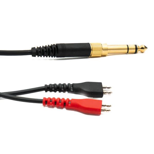 SYSTEM-S Cavo Di Ricambio Da 5 M Con Jack Aux E Spina Da 6,35 Mm Per Cuffie Sennheiser Hd 660S 650 600 580 A Spirale-image