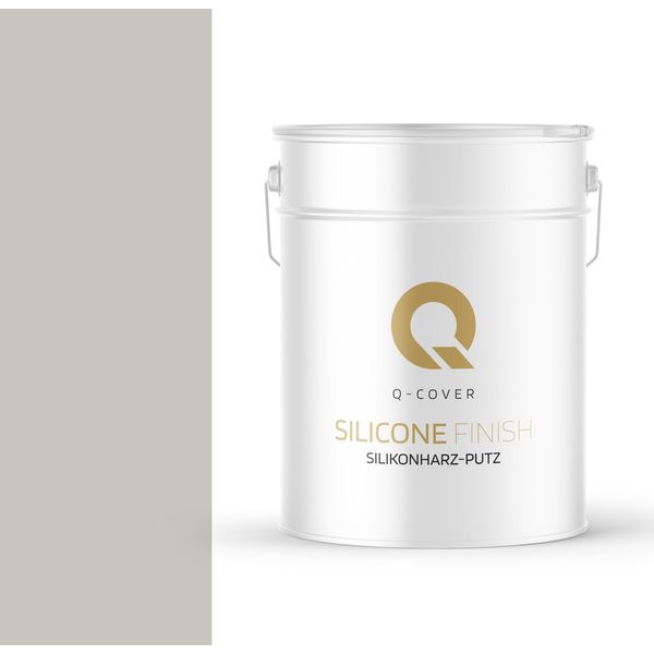 Intonaco Alla Resina Siliconica | Grigio Cenere | Intonaco Strutturato | Intonaco Siliconico | Intonaco Per Facciate | 25 Kg 3Mm | Intonaco Graffiante Intonaco Strutturato Intonaco Di Finitura Pareti E Soffitti | Q-COVER-image