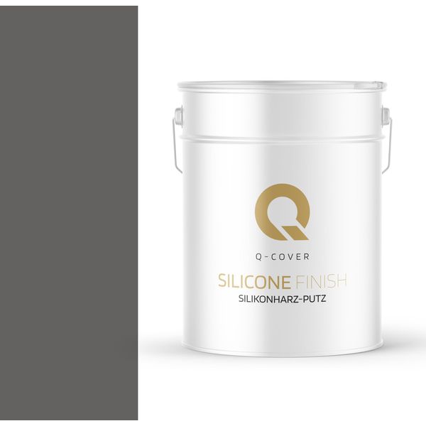 Intonaco Alla Resina Siliconica | 15 Kg 2 Mm Antracite Intonaco A Rullo Siliconico | Intonaco Per Facciate | Intonaco Per Graffiatura Intonaco Strutturato Intonaco Finito Pareti E Soffitti-image