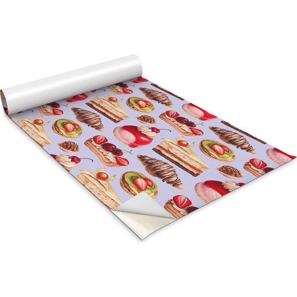 Pellicola Autoadesiva Per Mobili - Pellicola Decorativa - Mobili Da Tavolo - Tagliabile Su Misura - Cartone Animato Dessert - 100 X 50 Cm-image