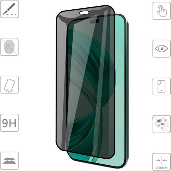 Per Honor X8B / 200 Lite 2X 2.5D 0.26Mm Privacy H9 Vetro Temperato Trasparente Armatura Pellicola Protettiva Accessori-image