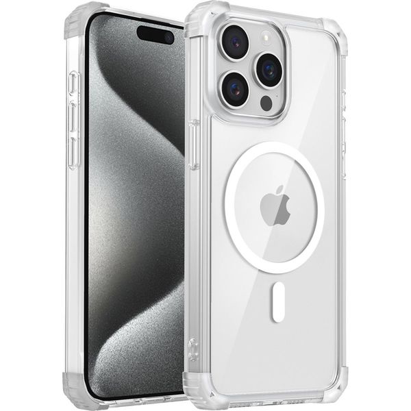 Custodia Magnetica Per Iphone 13 Pro Max Compatibile Con Magsafe, Antiurto, Protezione Militare Custodia Trasparente Clear-image