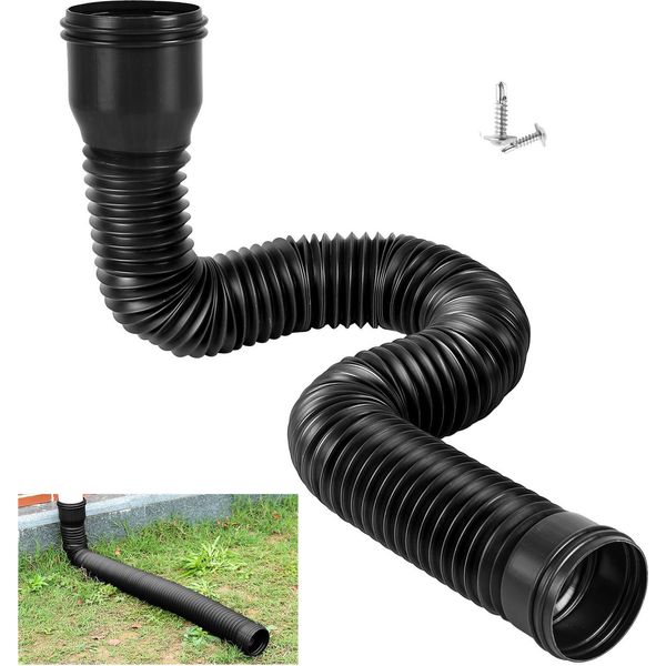 Tubi Per Acqua Piovana E Grondaie, Prolunghe Per Pluviali, Prolunghe Di Drenaggio Per Giardini, Strutture Esterne E Sistemi Di Drenaggio, Schwarz-image
