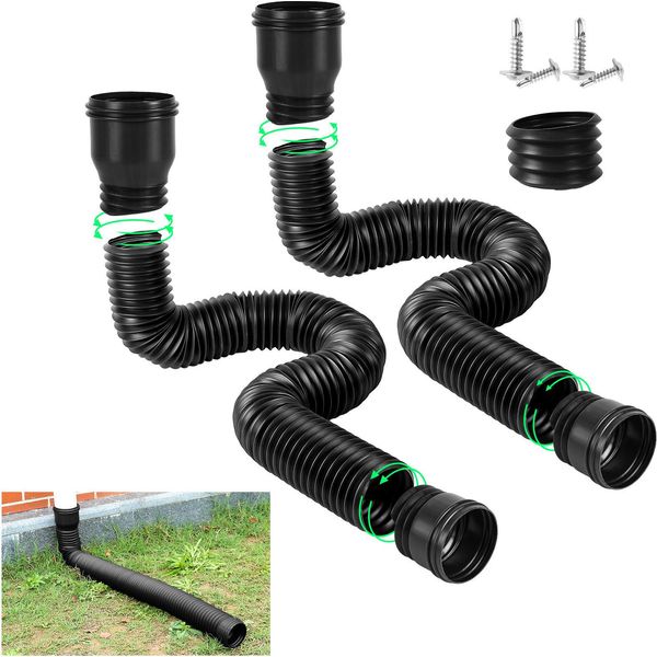 Tubi Per Acqua Piovana E Grondaie Aiorber, Prolunghe Per Pluviali, Prolunghe Per Scarichi, Utilizzabili In Giardino, All'esterno E Nelle Fognature-image