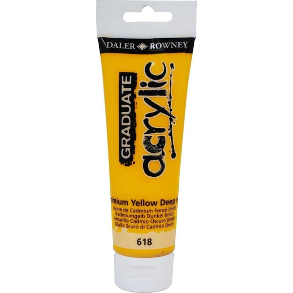 Daler Rowney Graduate Acrylfarbe, 120 Ml, Cadmiumgelb, Tief-image