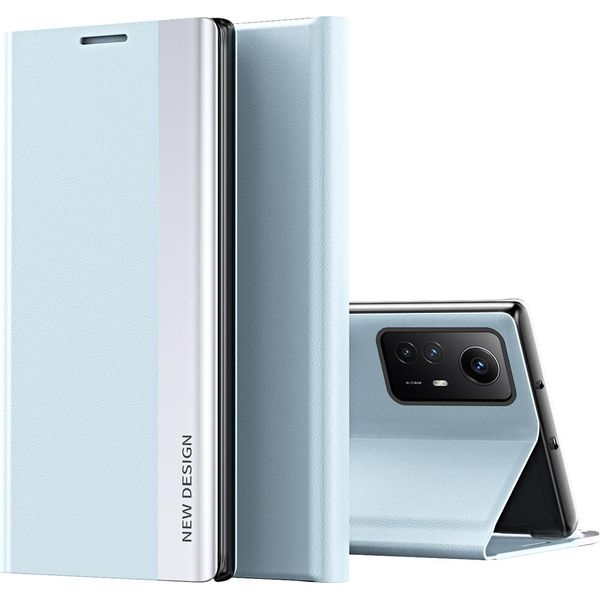 Custodia Per Xiaomi Redmi Note 12S Custodia Magnetica In Finto Cuoio Con Funzione Stand Blu-image