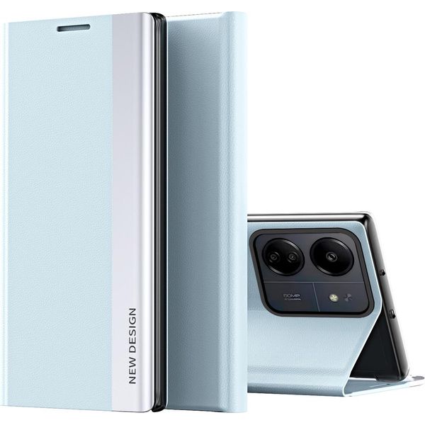 Custodia Per Xiaomi Redmi 13C /Poco C65 Custodia Magnetica In Finto Cuoio Con Funzione Stand Blu-image