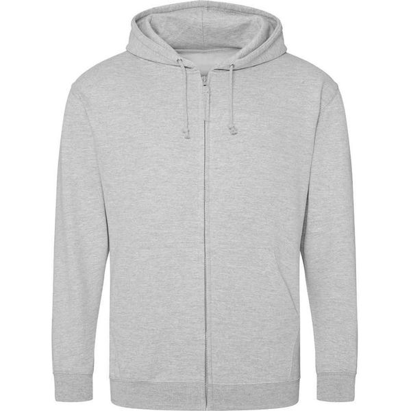 Awdis - Felpa Con Cappuccio E Zip Integrale Da Uomo PC7273 (Xl) (Grigio Screziato)-image