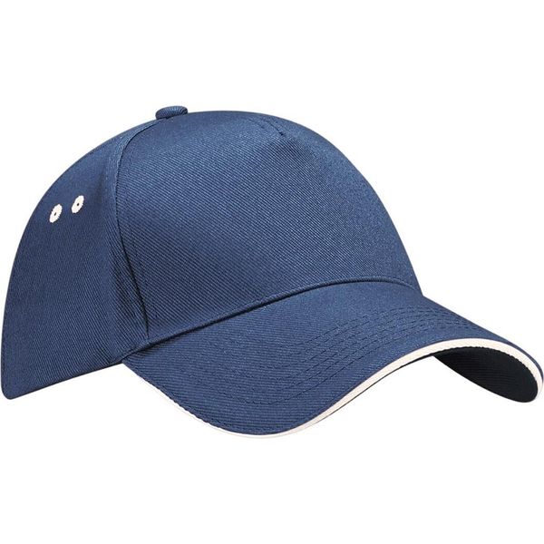 Beechfield - Cappello Da Baseball Con Visiera A Sandwich PC7033 (Taglia Unica) (Blu Scuro/Grigio/Rosa)-image