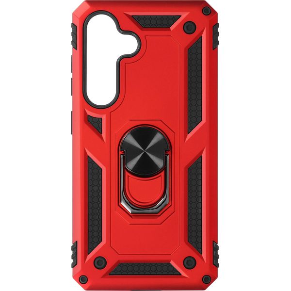 Avizar, Custodia Bimateriale Galaxy S25 Plus Protezione Con Anello Magnetico, Rosso-image