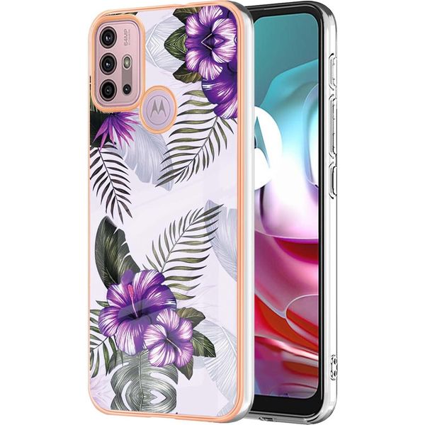 Custodia Per Motorola Moto G30/G20/G10/G10 Power, Custodia In Silicone Tpu Antiurto A Fantasia Viola-image