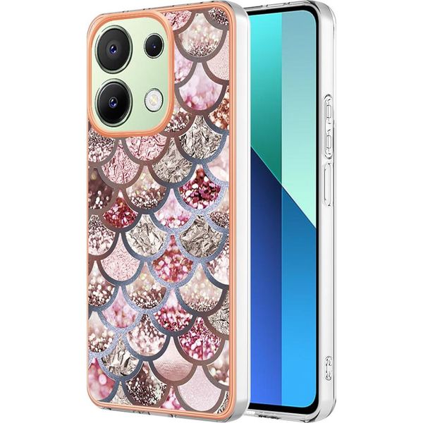 Custodia Per Xiaomi Redmi Note 13 4G, Custodia In Silicone Tpu Antiurto A Fantasia Caffè-image