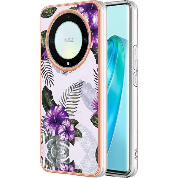 Custodia Per Honor X9A/Magic5 Lite, Custodia In Silicone Tpu Antiurto A Fantasia Viola-image