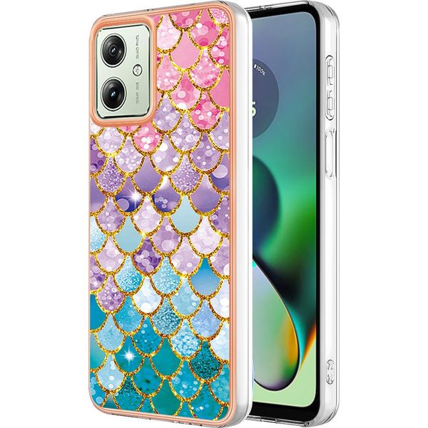 Custodia Per Motorola Moto G54, Cassa Paraurti In Silicone Tpu Antiurto A Fantasia Colorful-image