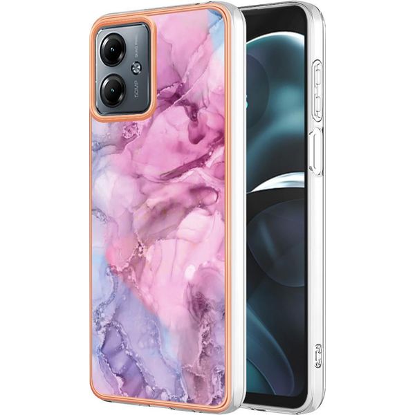 Custodia Per Motorola Moto G14, Custodia In Silicone Tpu A Fantasia, Paraurti Antiurto Rosa-image