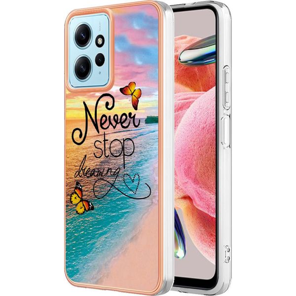 Custodia Per Xiaomi Redmi Note 12 4G, Custodia In Silicone Tpu Antiurto A Fantasia Oro-image
