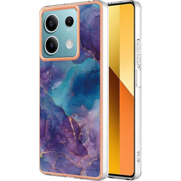 Custodia Per Xiaomi Redmi Note 13 5G, Custodia In Silicone Tpu A Fantasia, Paraurti Antiurto Blu Scuro-image