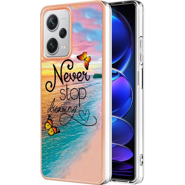 Custodia Per Xiaomi Redmi Note 12 Pro+, Custodia In Silicone Tpu Antiurto A Fantasia Oro-image