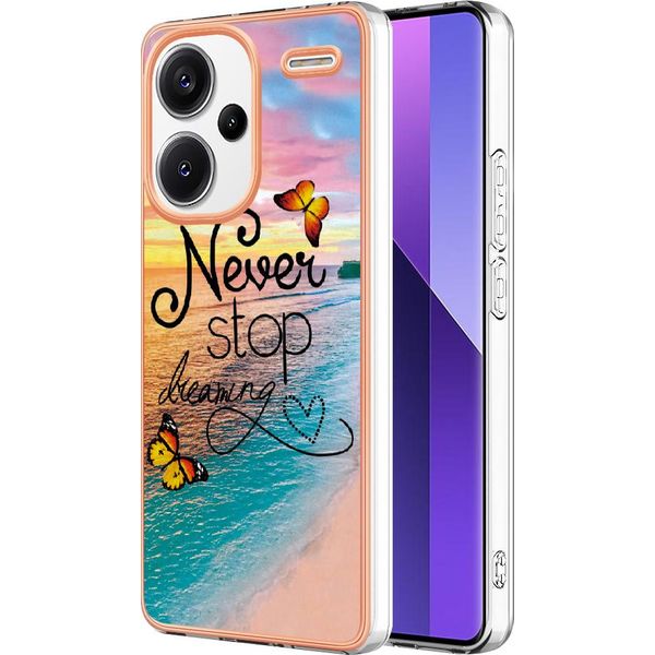 Custodia Per Xiaomi Redmi Note 13 Pro+ 5G, Custodia In Silicone Tpu Antiurto A Fantasia Oro-image