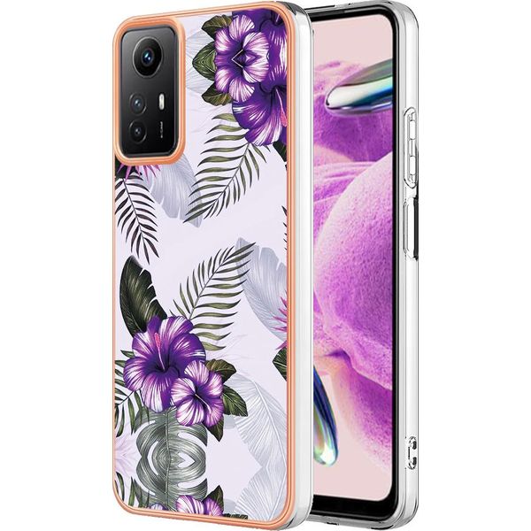 Custodia Per Xiaomi Redmi Note 12S, Custodia In Silicone Tpu Antiurto A Fantasia Purple-image