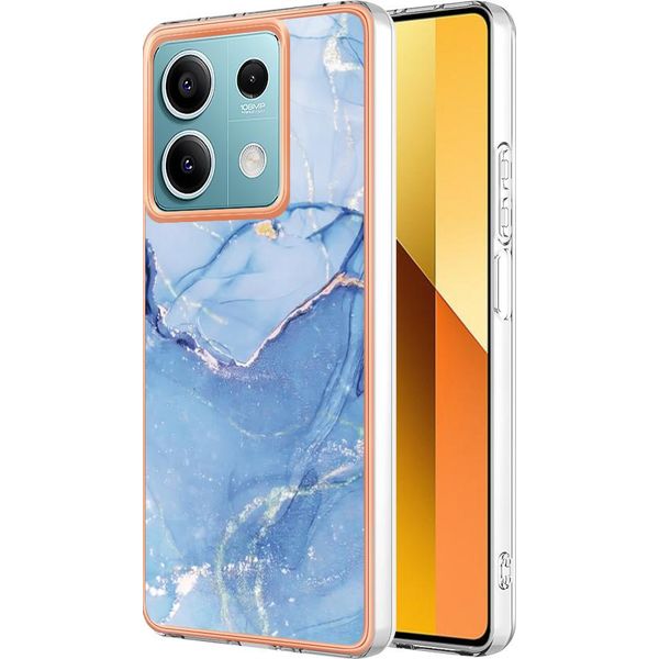Custodia Per Xiaomi Redmi Note 13 5G, Custodia In Silicone Tpu A Fantasia, Paraurti Antiurto Azzurro-image