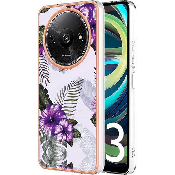 Custodia Per Xiaomi Redmi A3, Custodia In Silicone Tpu Antiurto A Fantasia Purple-image