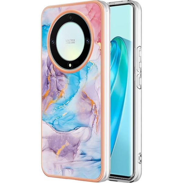 Custodia Per Honor X9A/Magic5 Lite, Custodia In Silicone Tpu Antiurto A Fantasia, Blu-image
