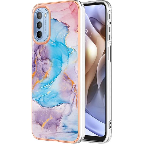 Custodia Per Motorola Moto G31 / G41, Custodia In Silicone Tpu Antiurto A Fantasia, Blu-image