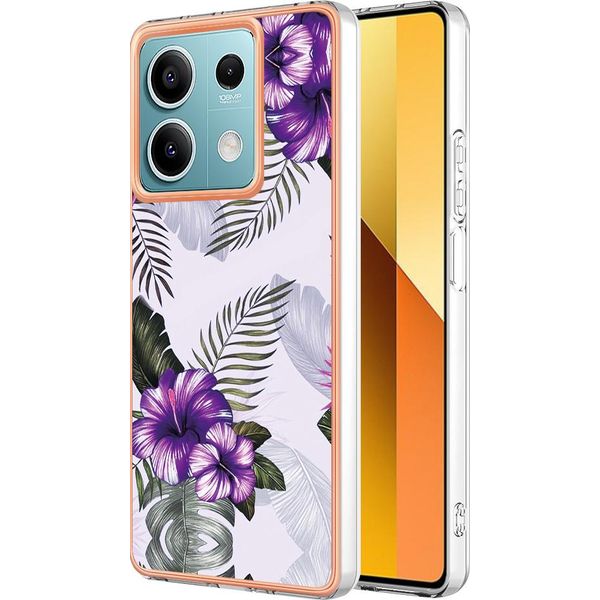 Custodia Per Xiaomi Redmi Note 13 5G, Custodia In Silicone Tpu Antiurto A Fantasia Purple-image