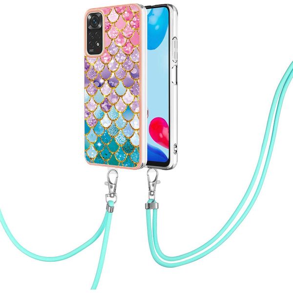 Custodia Con Cinturino Per Xiaomi Redmi Note 11 4G/Note 11S, Custodia In Tpu A Fantasia Con Cinturino Regolabile Colorato-image