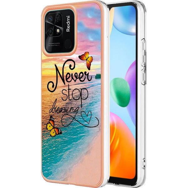 Custodia Per Xiaomi Redmi 10C, Custodia In Silicone Tpu Antiurto A Fantasia Oro-image